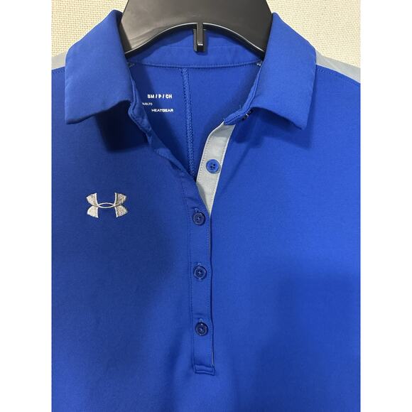 Under Armour Women’s Polo Shirt UA Rival HeatGear Loose Fit Size Small - Picture 4 of 12
